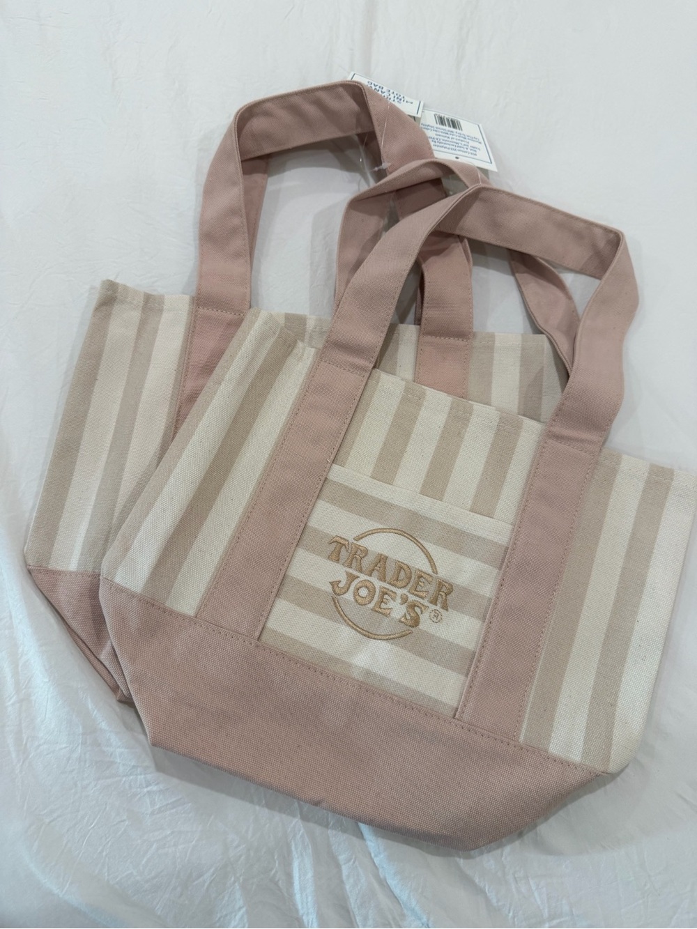 Cream Stripe Canvas Tote Bag - Trader Joe’s